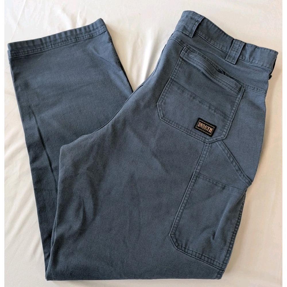 Duluth Trading Co Flex Fire Hose Sweat Management Pants Mens 40x34 Work Blue